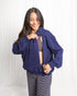 POLERA DE ALGODÓN EMBARAZO & LACTANCIA AZUL