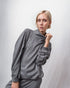SWEATER CUELLO ALTO EMBARAZO & LACTANCIA GRIS