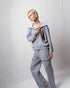 POLERA DE ALGODÓN EMBARAZO & LACTANCIA CAPUCHA GRIS