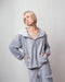 POLERA DE ALGODÓN EMBARAZO & LACTANCIA CAPUCHA GRIS