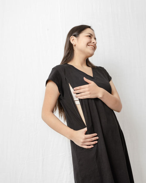 VESTIDO CON CINTURÓN EMBARAZO & LACTANCIA