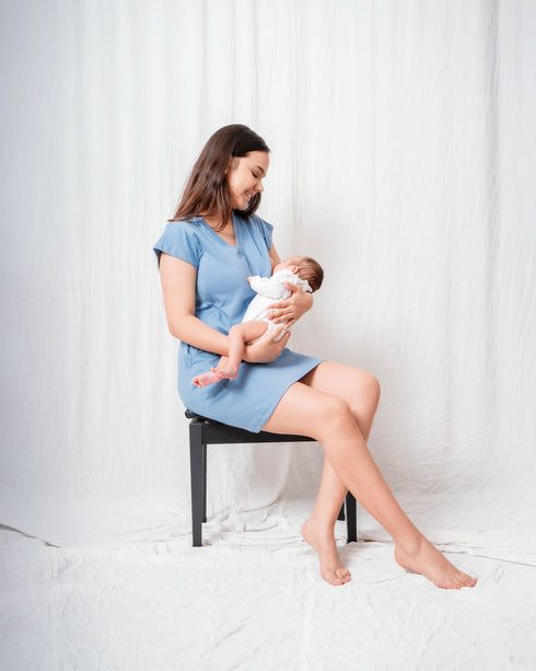 VESTIDO CON CINTURÓN EMBARAZO & LACTANCIA