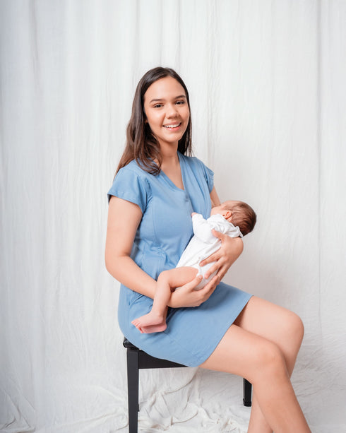 VESTIDO CON CINTURÓN EMBARAZO & LACTANCIA